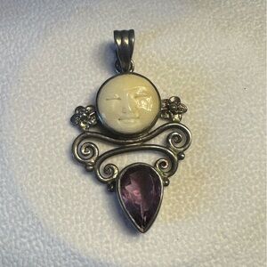 Moon Goddess and Amethyst Pendant